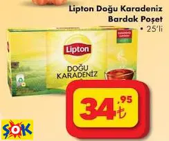 LİPTON DOĞU KARADENİZ BARDAK POŞET ÇAY • 25’Lİ LİPTON DOĞU KARADENİZ BARDAK POŞET ÇAY • 25’Lİ